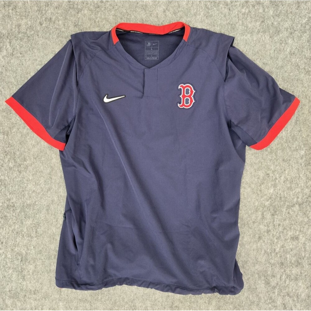 Boston Red Sox Nike Authentic Collection Hot Blue Pullover Jacket Large On Field